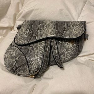 Mini Snakeskin Saddle bag